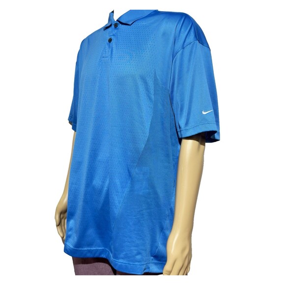 Vintage Nike FitDry Golf Polo Shirt Men’s XXL Blue Performance Athletic EUC - Picture 4 of 8